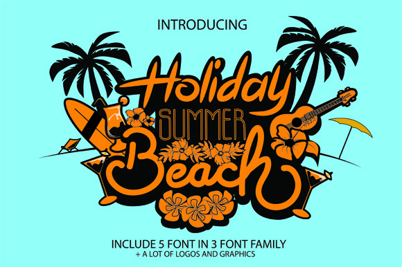 Holiday Summer Beach: A Modern Hand-Lettered Display Typeface