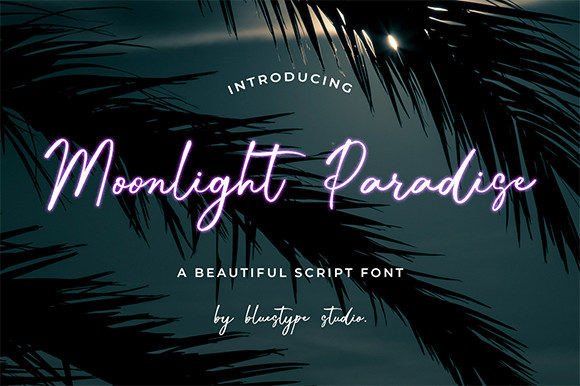 Moonlight Paradise: A Romantic Handwritten Font for Modern Projects